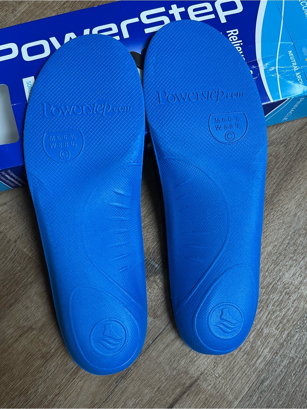 Powerstep Blue Supportive Orthotic Insoles - Picture 2 of 9